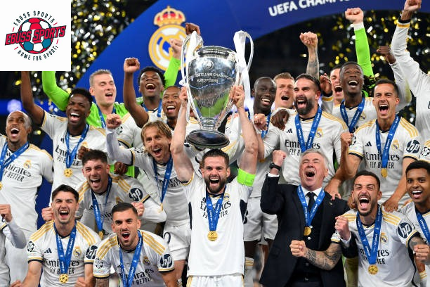 Real Madrid richest football club celebrating trophy