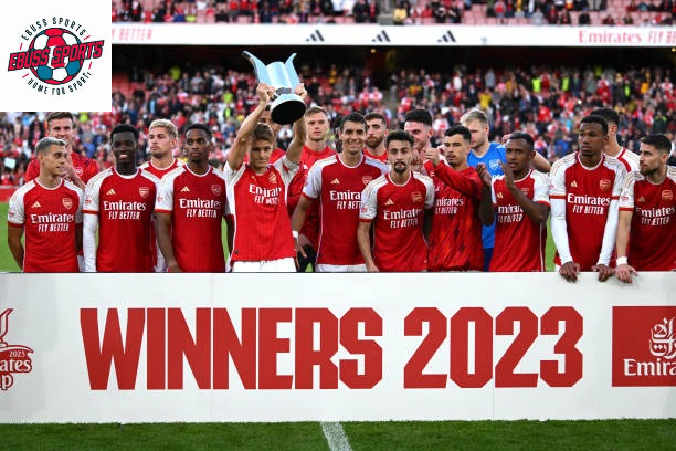 Arsenal richest football club celebrating trophy