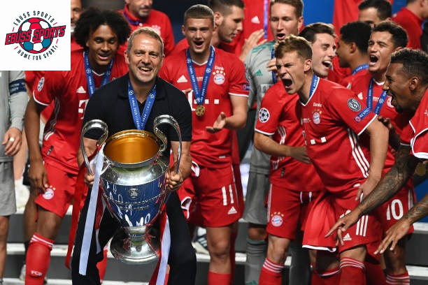 Bayern Munich celebrating the trophy