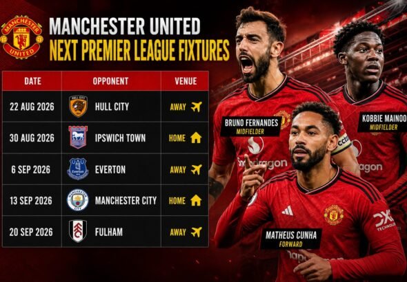 Manchester United next Premier League fixtures 2026/27