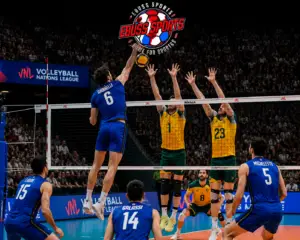 Volleyball match action showing one of the biggest sports in the world by participation