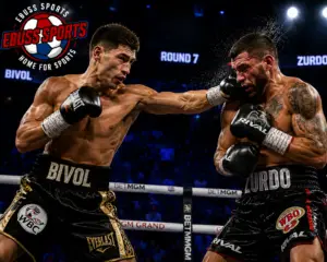 Professional boxing championship fight representing one of the biggest sports in the world